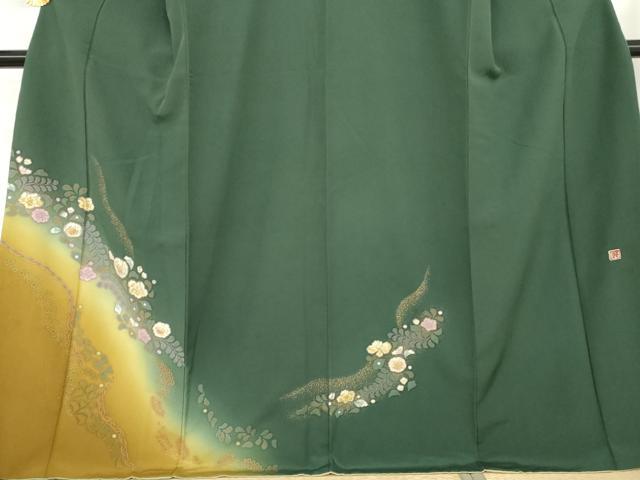 平和屋着物●吉乃一廉　幻の辻が花　訪問着　絞り　辻が花　暈し染め　金彩　正絹　逸品　AABE8535cs_2