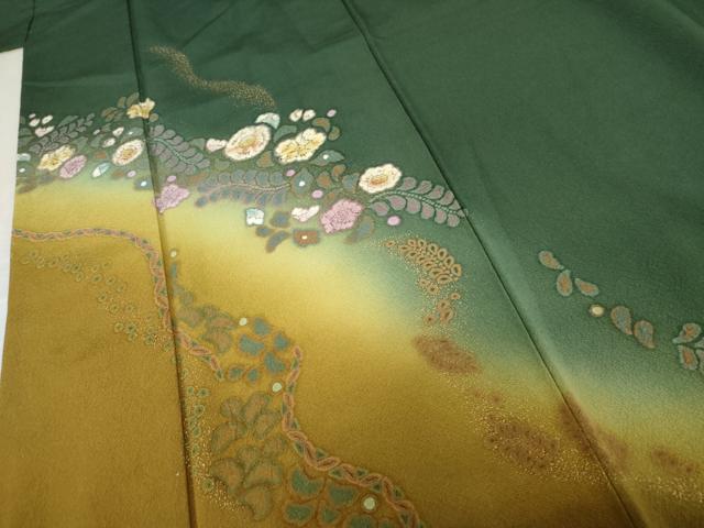 平和屋着物●吉乃一廉　幻の辻が花　訪問着　絞り　辻が花　暈し染め　金彩　正絹　逸品　AABE8535cs_4