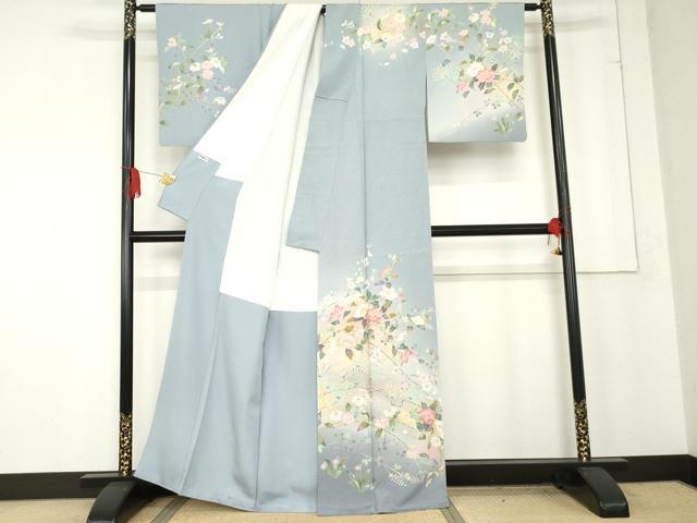 平和屋着物○訪問着 花松文 暈し染め 金彩 正絹 逸品 AABE8573cs【公式