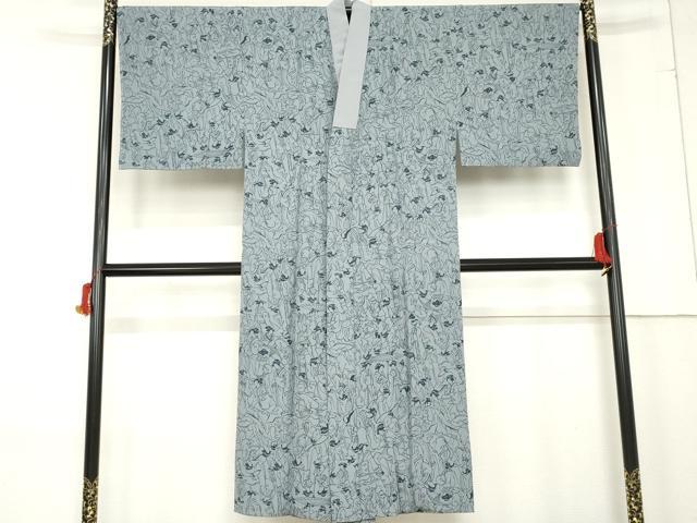 平和屋着物●男性　長襦袢　袷　女人文　正絹　逸品　AABE8615cs