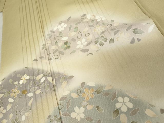 平和屋着物●染色作家　林淳一　訪問着　刺繍　重ね山花文　暈し染め　金糸　正絹　逸品　AABE8656cs_3