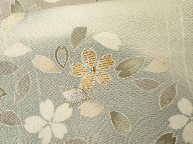平和屋着物●染色作家　林淳一　訪問着　刺繍　重ね山花文　暈し染め　金糸　正絹　逸品　AABE8656cs_6
