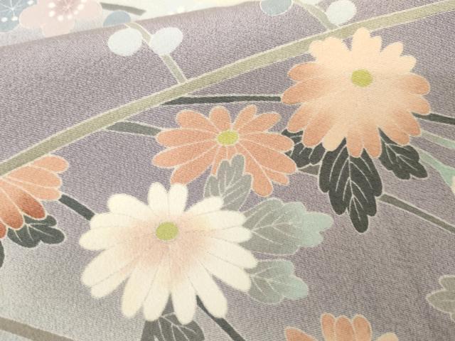 平和屋着物●十日町友禅作家　岡村蒼風　訪問着　枝花文　暈し染め　正絹　逸品　AABE8657cs_6
