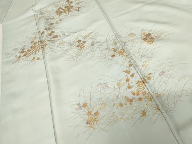 平和屋着物●金彩友禅　卓越技能者・名工・和田光正　訪問着　草花文　金彩　正絹　逸品　AABE8665cs_4