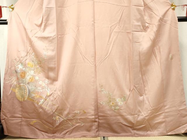 平和屋着物●金彩友禅　卓越技能者・名工・和田光正　訪問着　花車文　暈し染め　金銀彩　正絹　逸品　未使用　AABE8673cs_2