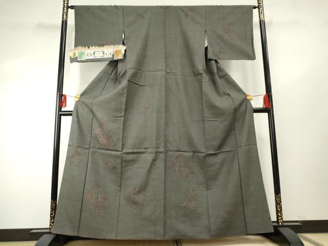 平和屋着物＃羽織 草花丸文 黒地 金彩 正絹 逸品 CABE5544in 【公式通販】