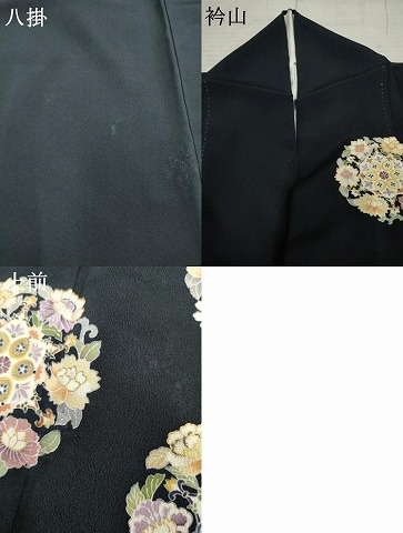 平和屋着物●訪問着　友禅　駒刺繍　花丸文　金彩　正絹　逸品　AABE8680cs_9
