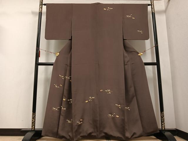 平和屋着物●訪問着　花文箱　金彩　正絹　逸品　AABE8890ph