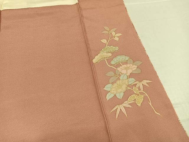 平和屋着物●訪問着　友禅　雪輪草花文　暈し染め　金彩　正絹　逸品　AABE8918ph_6