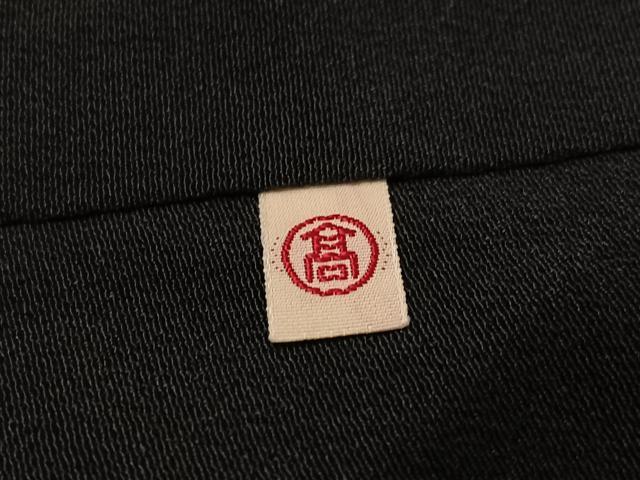 平和屋着物●創業460年・千總　黒留袖　駒刺繍　花唐草文　金彩　高島屋扱い　正絹　逸品　AABE8925ph_8