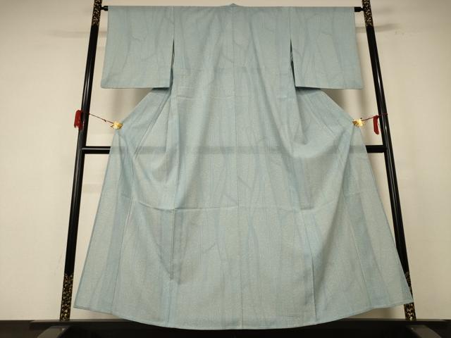平和屋着物＊夏物　小紋　絽　枝葉文　洗える着物　未使用　AABE9010jd_1