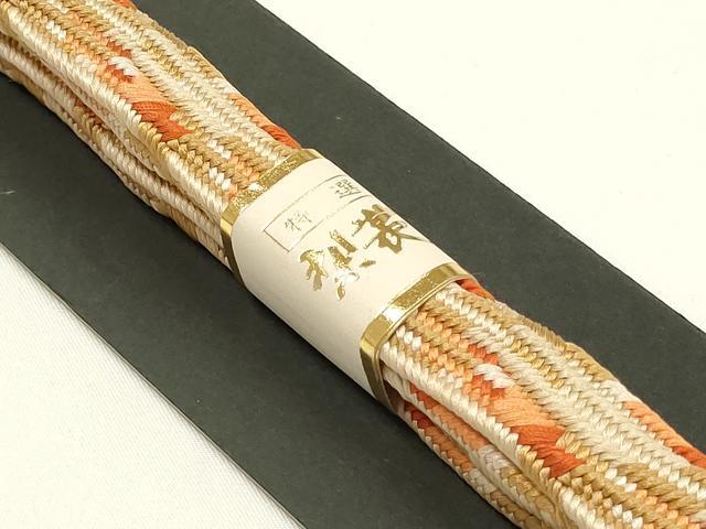 平和屋着物●和装小物　上質な帯締め　貝ノ口組 浮舟　箱付き　正絹　逸品　未使用　AABE9168ay_2