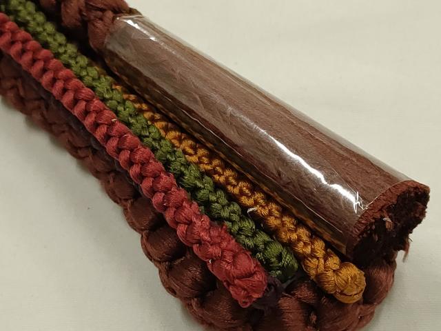 平和屋本店●和装小物　帯締め・帯揚げセット　振袖用　短冊文　正絹　逸品　未使用　AABE9189ay_3