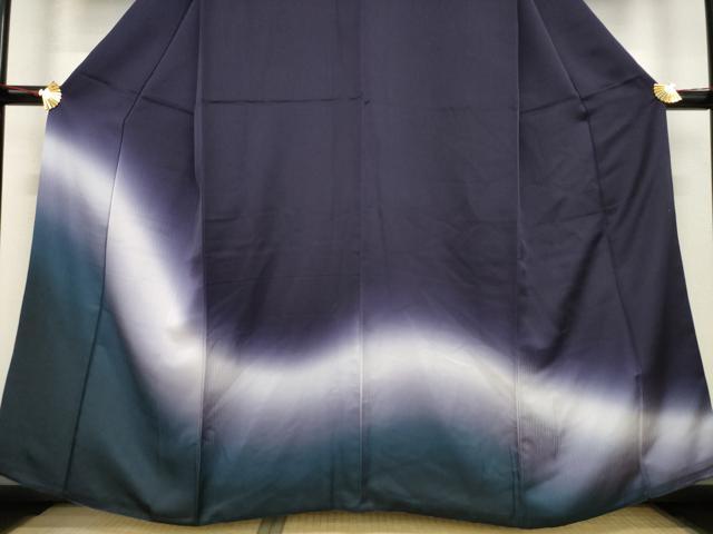 平和屋着物●訪問着　霞文　暈し染め　正絹　逸品　AABE9201ck_2