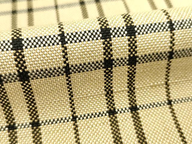 平和屋着物●ざざんざ織　伊兵衛織　単衣　格子　正絹　逸品　AABE9224ck_5