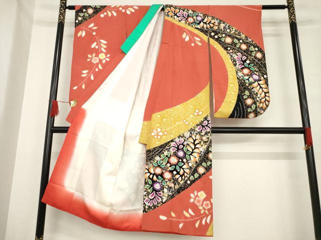 平和屋着物[]七五三　女の子　７歳　祝着　四つ身　辻が花　逸品　AABE9244ck_1