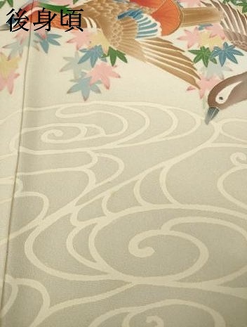 平和屋着物●本加賀友禅作家　鶴見保次　色留袖　花鳥文　正絹　逸品　AABE9275ck_9
