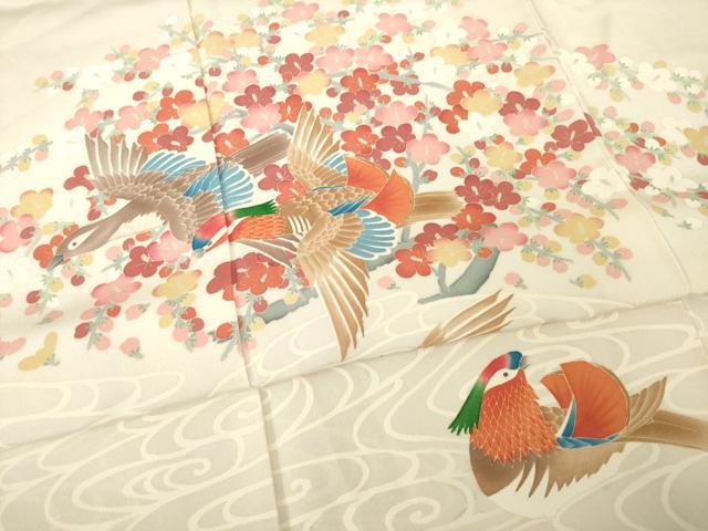 平和屋着物●本加賀友禅作家　鶴見保次　色留袖　花鳥文　正絹　逸品　AABE9275ck_4