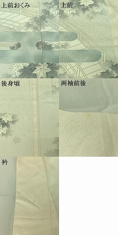 平和屋着物▽訪問着　単衣　紅葉　金彩　正絹　逸品　AABE9344jh_6
