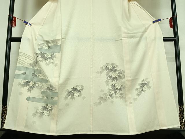 平和屋着物▽訪問着　単衣　紅葉　金彩　正絹　逸品　AABE9344jh_2