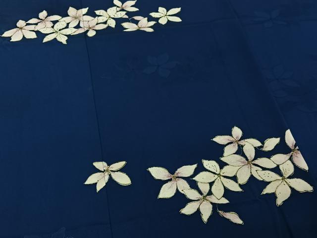平和屋着物▽訪問着　単衣　舞花文　金彩　正絹　逸品　AABE9345jh_3