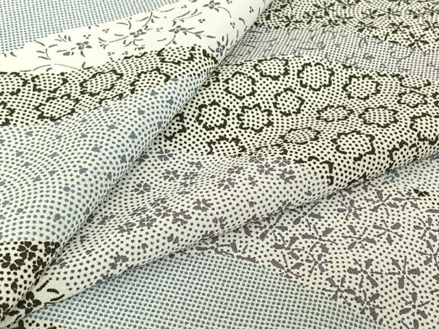 平和屋着物▽小紋　単衣　草花文　洗える着物　AABE9355jh