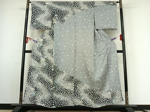 平和屋着物▽訪問着　単衣　舞花文　正絹　逸品　AABF0086jh