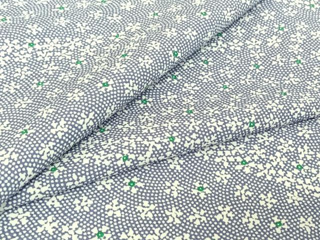 平和屋着物▽小紋　単衣　舞花文　洗える着物　AABF0119jh