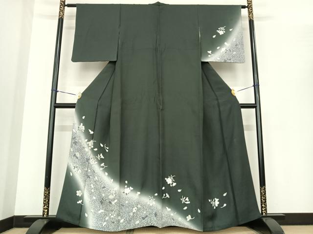 平和屋着物●世界的ファッションデザイナー　山本寛斎　kansaiブランド　訪問着　舞花文　暈し染め　金彩　正絹　逸品　AABF0257fy 平和屋着物○世界的ファッションデザイナー 山本寛斎 kansaiブランド