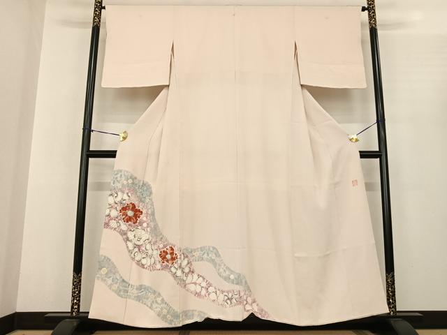 平和屋着物●十日町　名門　滝泰謹製　色留袖　絞り　辻が花　正絹　逸品　AABF0343fy 平和屋着物○十日町 名門 滝泰謹製 色留袖 絞り 辻が花 正絹 逸品