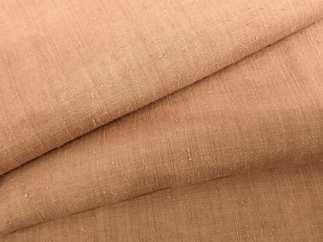 平和屋着物●本場結城紬　重要無形文化財　色無地　ときがら茶色　正絹　逸品　AABF0348fy