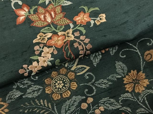 平和屋着物●訪問着　紬地　刺繍　花唐草文　金糸　金彩　正絹　逸品　AABF0406fy 2026年最新】Yahoo!オークション -平和屋 着物訪問着の中古品・新品