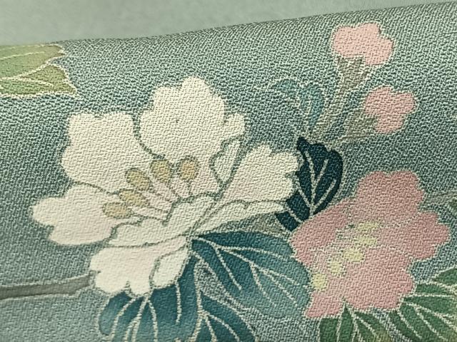 平和屋着物●訪問着　友禅　作家物　枝花文　暈し染め　正絹　逸品　AABF0448fy