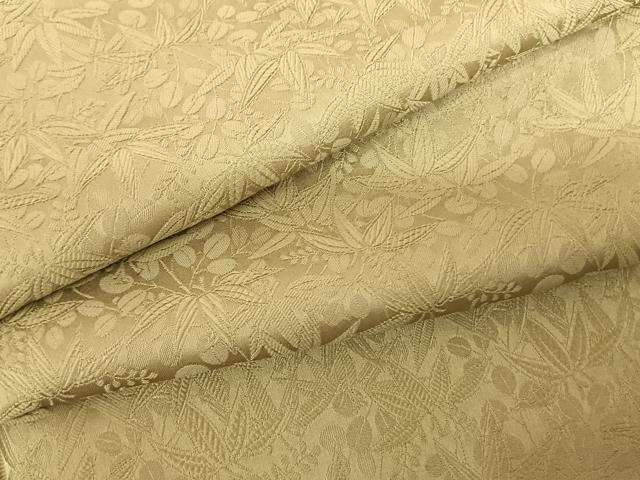 平和屋着物●上質な色無地　草葉地紋　蒸栗色　さが美扱い　正絹　逸品　未使用　AABF0483fy