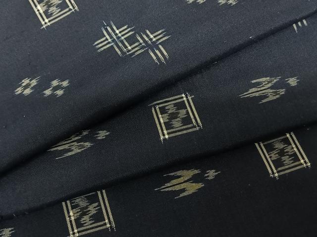 平和屋着物●本場琉球絣　紬　正絹　逸品　AABF0492fy