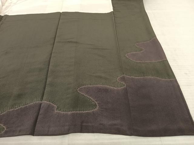 平和屋着物●訪問着　駒刺繍　絞り　枝花丸文　金彩　鬼しぼ縮緬　正絹　逸品　AABF0497fy_6