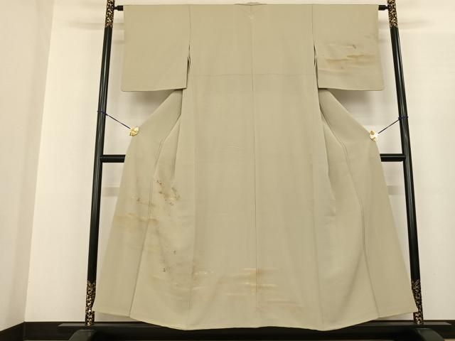 平和屋着物●訪問着　駒刺繍　花鳥文　暈し染め　金銀彩　正絹　逸品　AABF0499fy