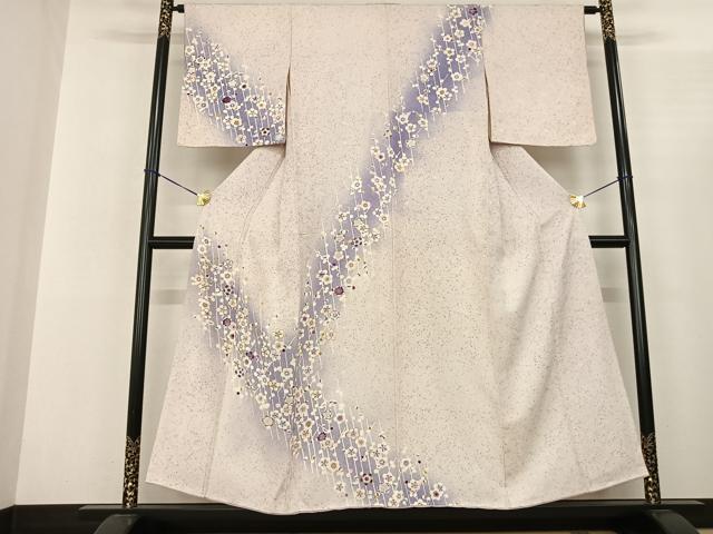 平和屋着物●訪問着　友禅　枝梅文　暈し染め　金彩　正絹　逸品　AABF0606fy