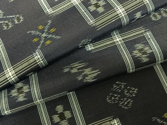 平和屋着物●本場琉球絣　紬　正絹　逸品　AABF0622fy