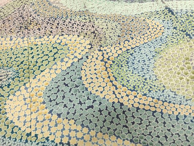平和屋着物●訪問着　中国三大刺繍　相良刺繍　舞花文　暈し染め　銀通し地　正絹　逸品　AABF0640fy_3
