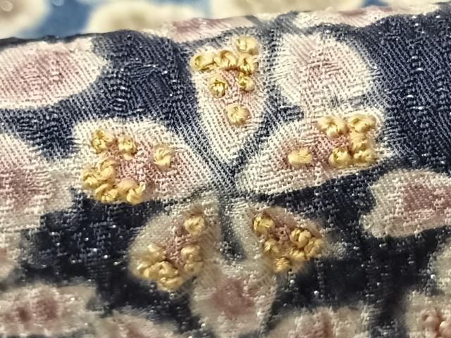 平和屋着物●訪問着　中国三大刺繍　相良刺繍　舞花文　暈し染め　銀通し地　正絹　逸品　AABF0640fy_5