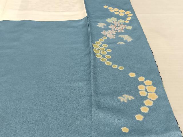 平和屋着物●訪問着　中国三大刺繍　相良刺繍　舞花文　暈し染め　銀通し地　正絹　逸品　AABF0640fy_6