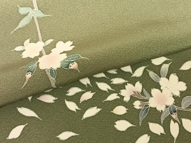 平和屋着物●訪問着　友禅　枝花文　正絹　逸品　AABF0656fy_4