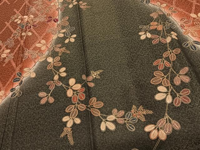 平和屋着物●訪問着　刺繍　萩文　暈し染め　金彩　正絹　逸品　AABF0735fy_3