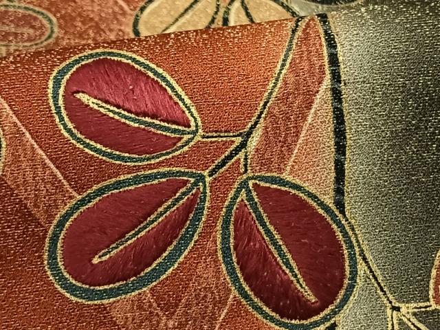 平和屋着物●訪問着　刺繍　萩文　暈し染め　金彩　正絹　逸品　AABF0735fy_5