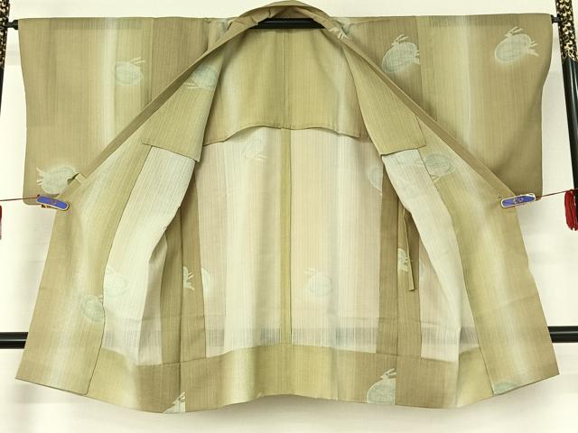 平和屋着物▽道中着　スリーシーズン　春夏秋　塵除け　兎　暈し染め　正絹　逸品　AABF0769jh 平和屋着物▽道中着 スリーシーズン 春夏秋 塵除け 兎 暈し染め 正絹