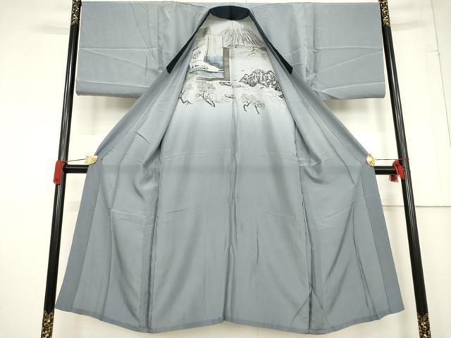 平和屋着物○男性 本場大島紬 アンサンブル 長襦袢(無双仕立て)セット