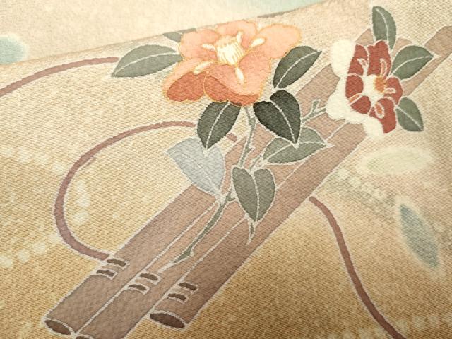 平和屋着物●訪問着　友禅　花筏文　暈し染め　金彩　正絹　逸品　AABF1001cs 平和屋着物○訪問着 友禅 花筏文 暈し染め 金彩 正絹 逸品
