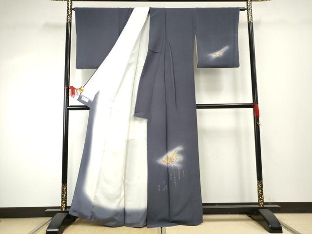 平和屋着物●友禅師・京の名工・伝統工芸士・樽本伊勢蔵 　訪問着　花楽器文　暈し染め　金銀彩　やまと誂製　正絹　逸品　AABF1033cs_1
