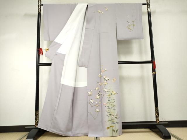平和屋着物●訪問着　友禅　作家物　花蝶文　暈し染め　さが美扱い　正絹　逸品　AABF1038cs_1